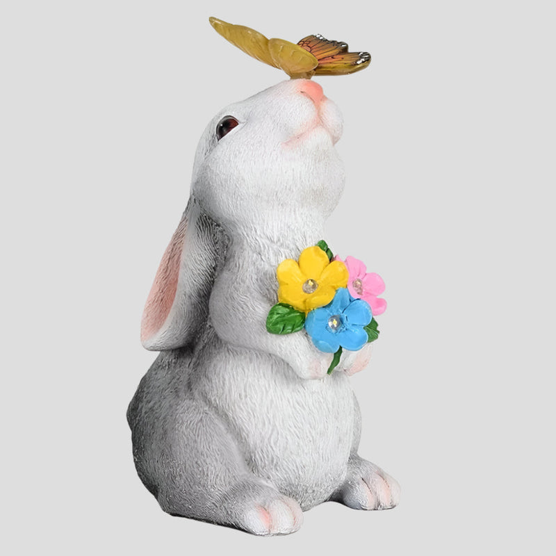BunnyGlow – Solcelledrevet kaninstatue LED-lys til magisk udendørs stemning