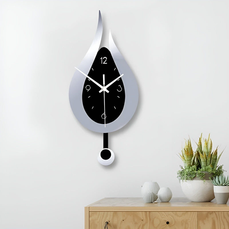 Timeluxe - Moderne Pendulum Vægur Med Stilfuldt drop-design