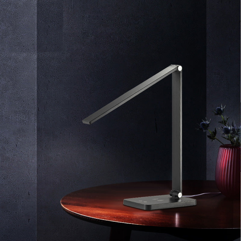 LumoFlex – Elegant LED-skrivebordslampe med trådløs opladning og touch-kontrol