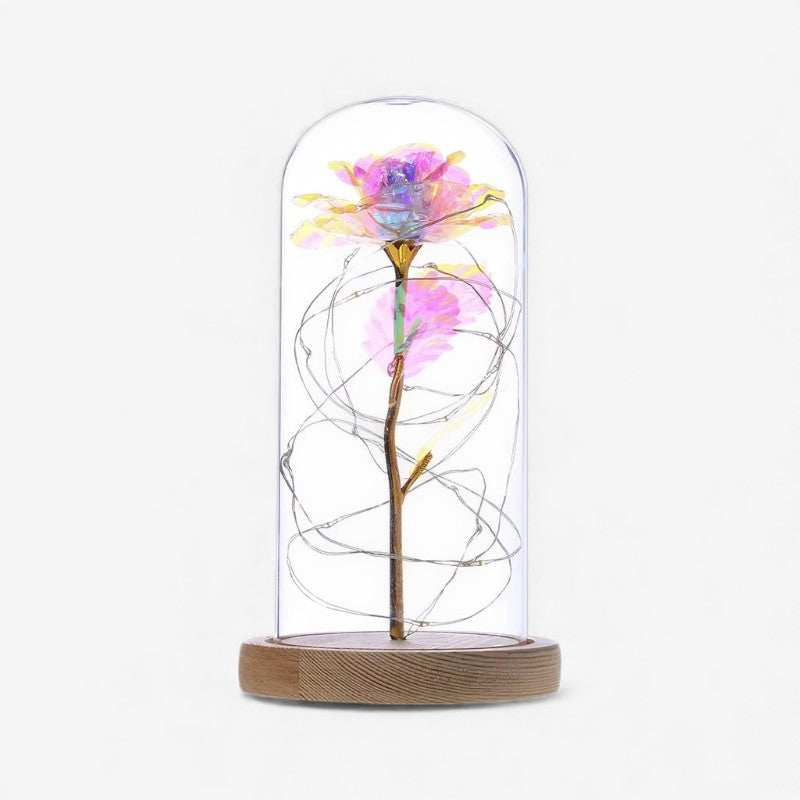 LumiRose – LED Bordlampe med Rose inspireret og Bærbart Design