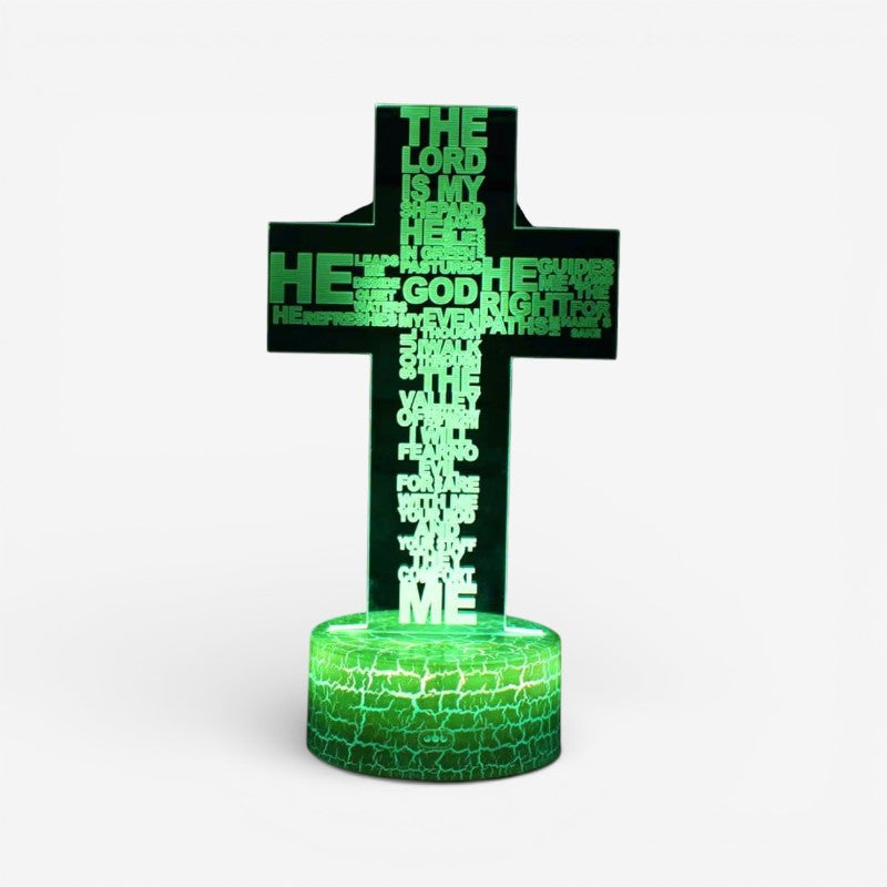 FaithLume - LED Bordlampe Med Korsdesign
