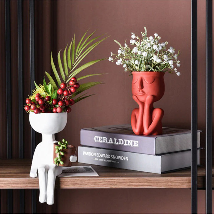 LeafNest – Mini Keramisk Potte med Stilfuldt Design til Sukkulenter