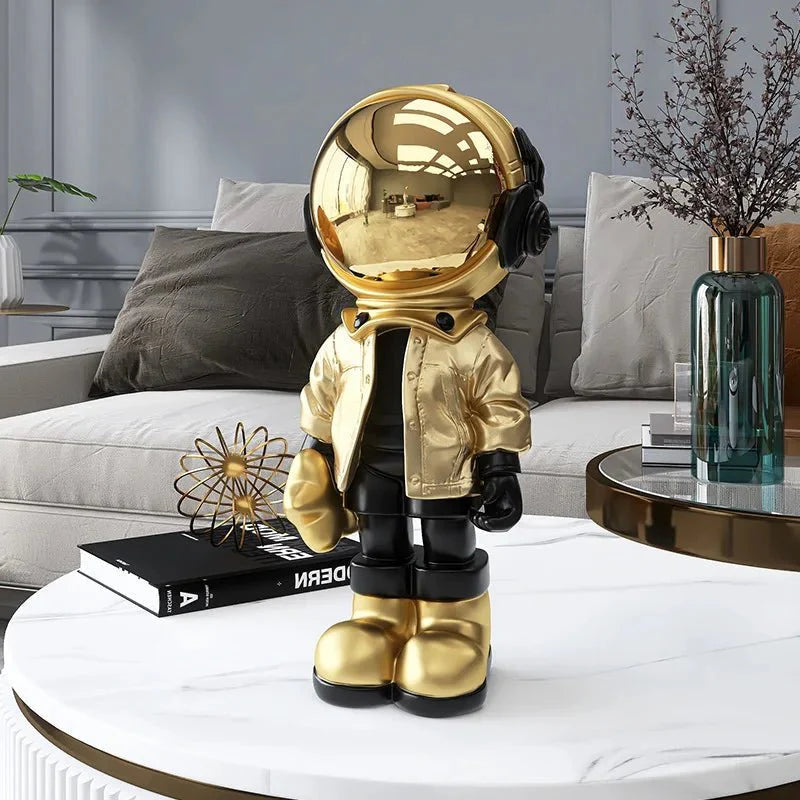 AstroForm – Dekorativ Astronaut Statue i Harpiks til Indendørs Brug