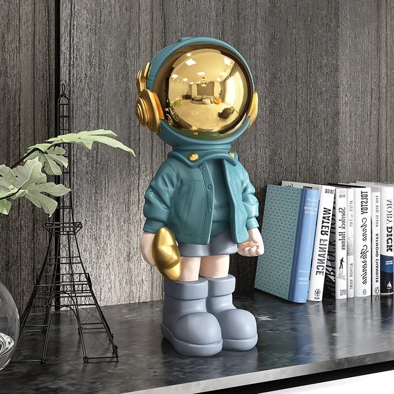 AstroForm – Dekorativ Astronaut Statue i Harpiks til Indendørs Brug