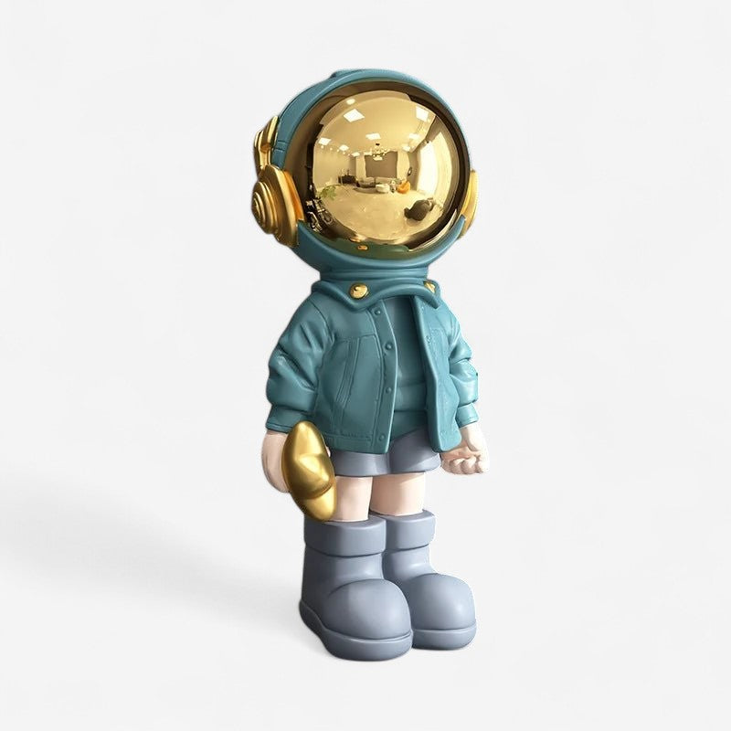 AstroForm – Dekorativ Astronaut Statue i Harpiks til Indendørs Brug