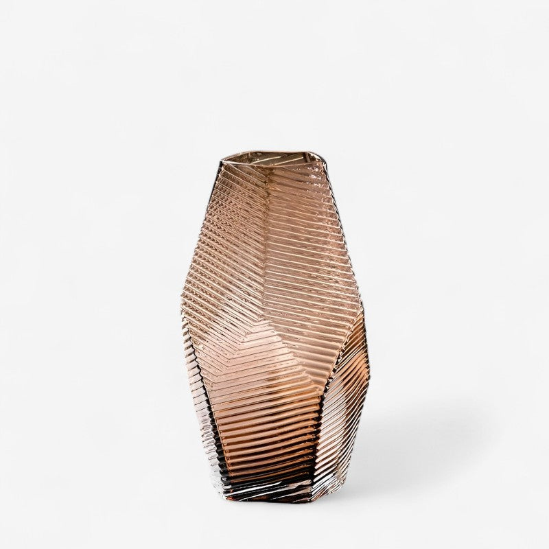 BrewVase – Geometrisk Glasvase til Blomster og Dekorativ Brug