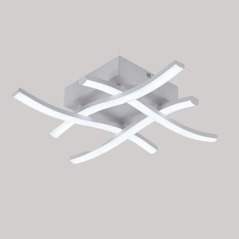 WaveGlow - Loftslampe med flydende buet design og blød trefarvet belysning