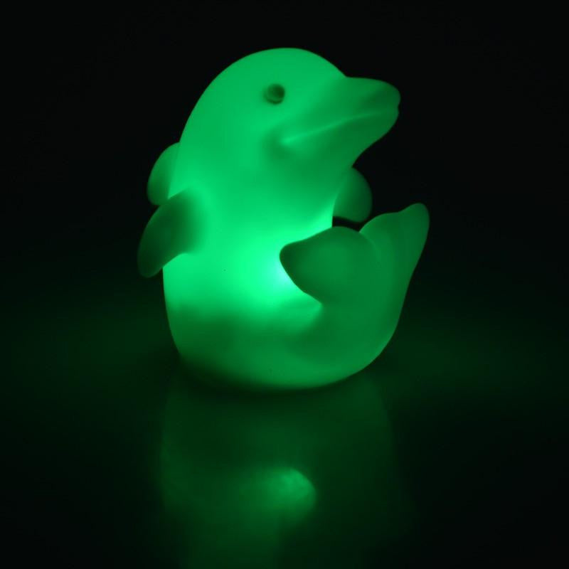 AuraGlow - Flerfarvet delfin LED-lampe med 7 farveskiftende tilstande og blød glød