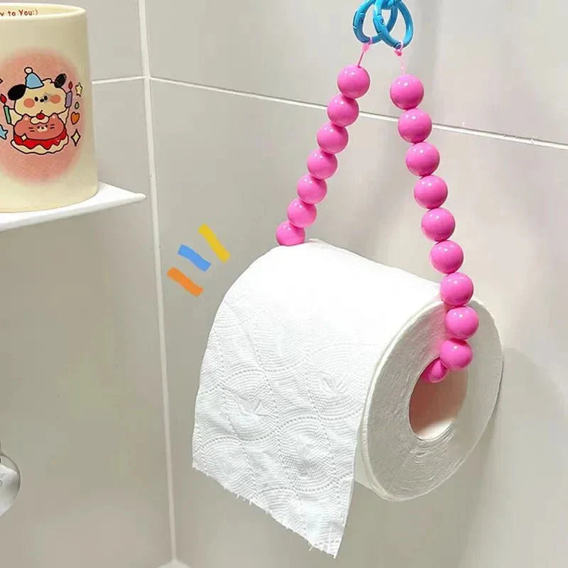 BeadHold – Elegant toiletpapirholder med perler og et stilfuldt touch