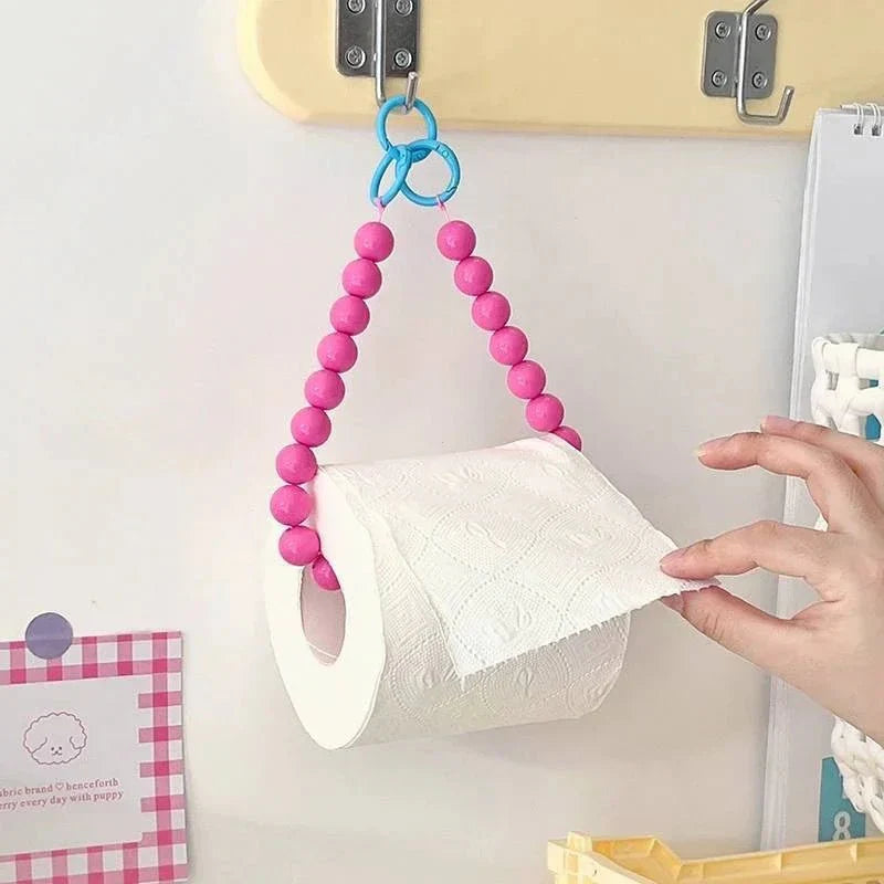 BeadHold – Elegant toiletpapirholder med perler og et stilfuldt touch