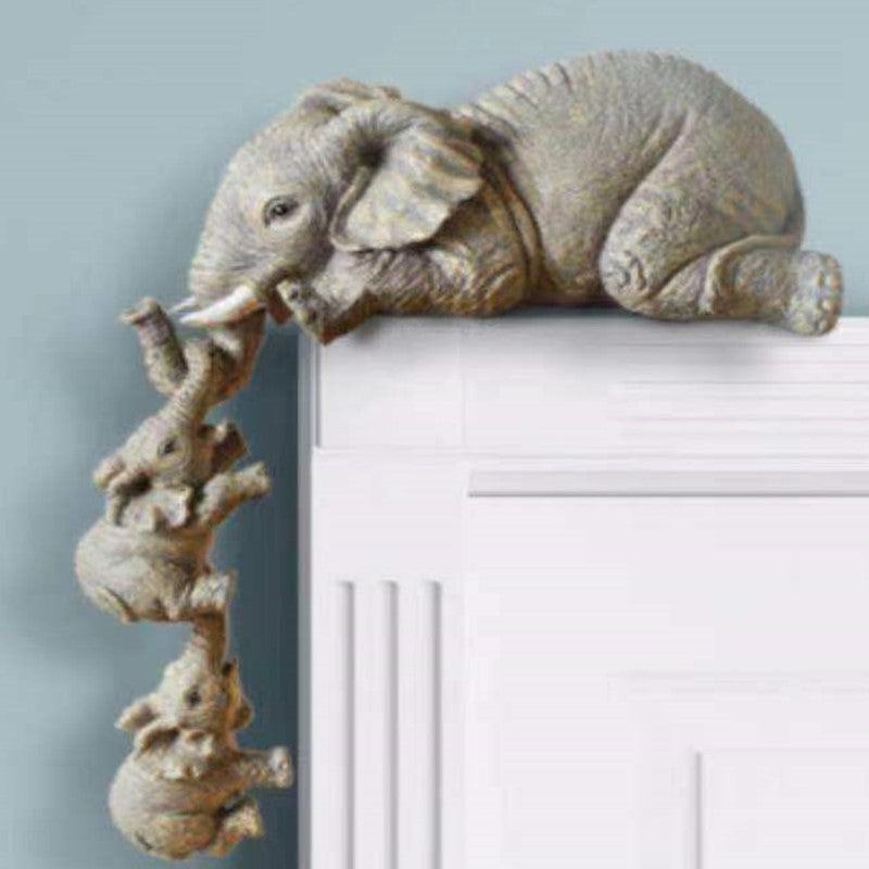 OllyLift – Elefantfamilie statue med symbolsk design og skulpturel charme