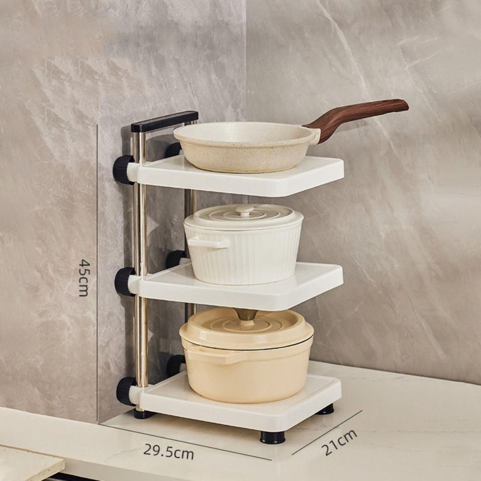 LiftRack – Organizer med flere niveauer og justerbare bakker til kompakt opbevaring