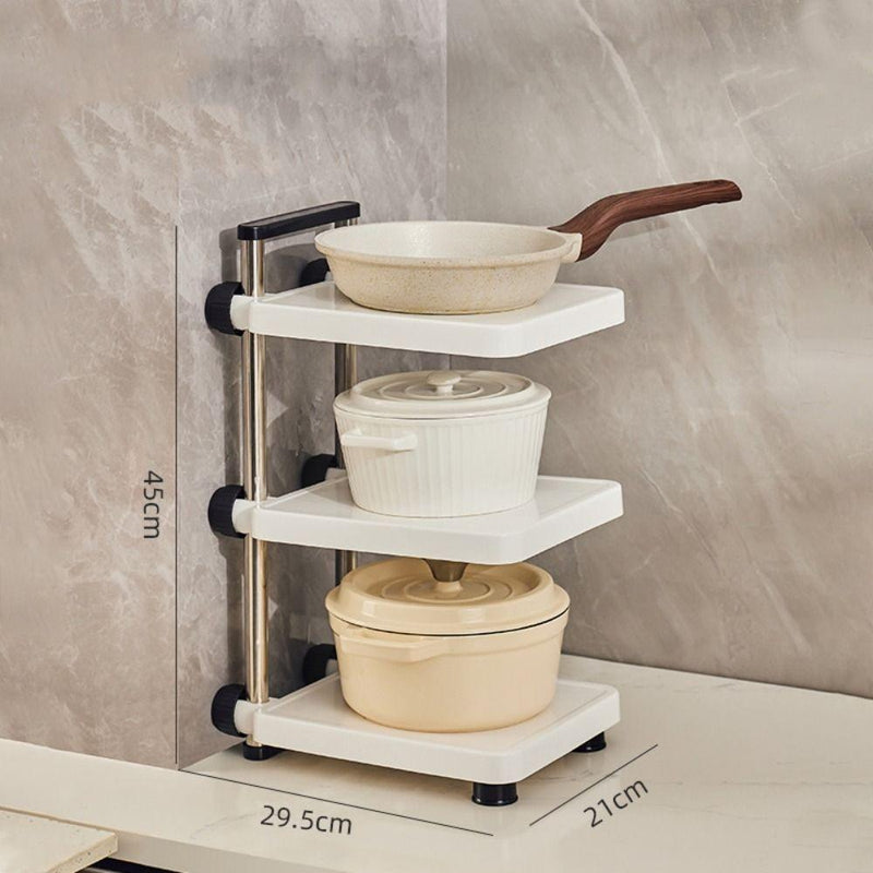 LiftRack – Organizer med flere niveauer og justerbare bakker til kompakt opbevaring
