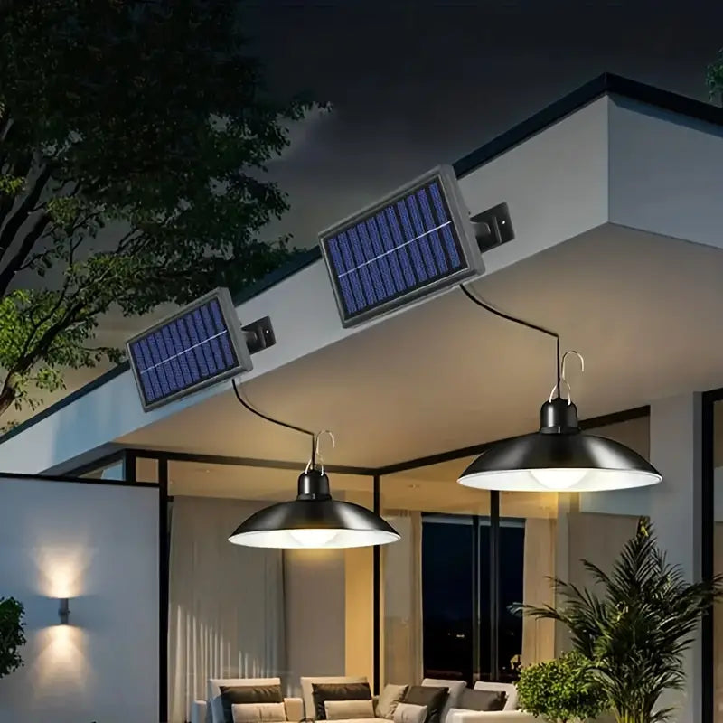SolarGlow – Solcelledrevet LED-pendellys til udendørs rum med fjernbetjening