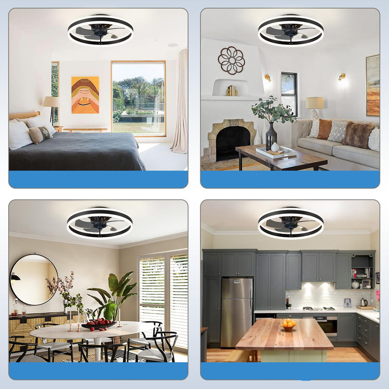 BreezeLux – Moderne loftsventilator med integreret LED-lys og fjernbetjening