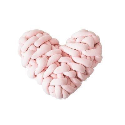 LoveKnit - Valentine Heart Chunky Twist Throw Pillow