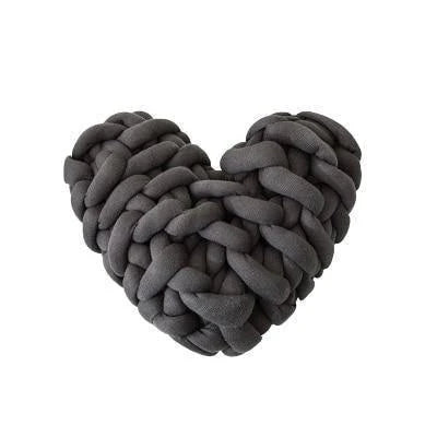 LoveKnit - Valentine Heart Chunky Twist Throw Pillow