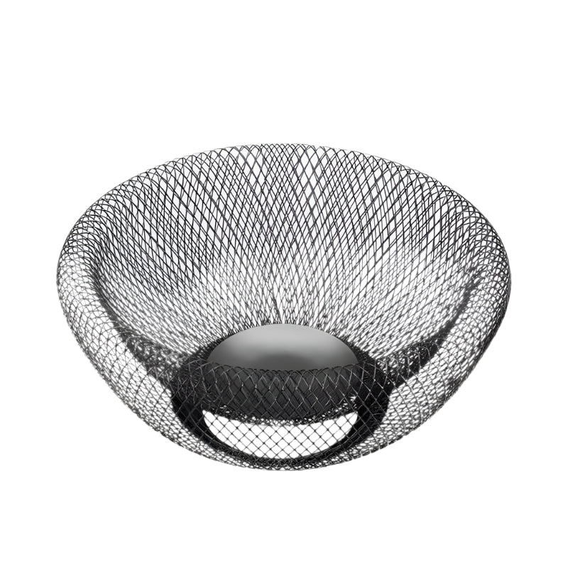 MeshNest – Frugtskål i dobbeltvægget metalnet til skulpturel køkkendekoration