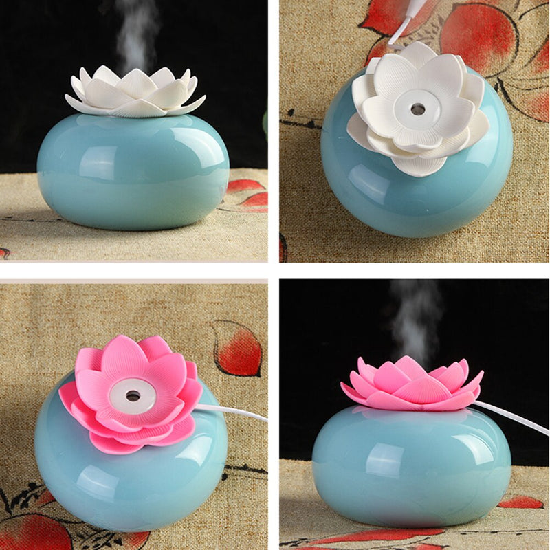 LotuMist - Kompakt Lotusblomst USB Diffuser med LED og 3 Spraytilstande