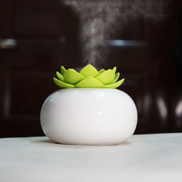 LotuMist - Kompakt Lotusblomst USB Diffuser med LED og 3 Spraytilstande