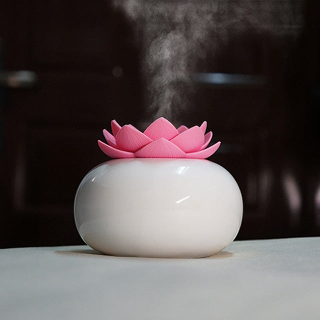 LotuMist - Kompakt Lotusblomst USB Diffuser med LED og 3 Spraytilstande