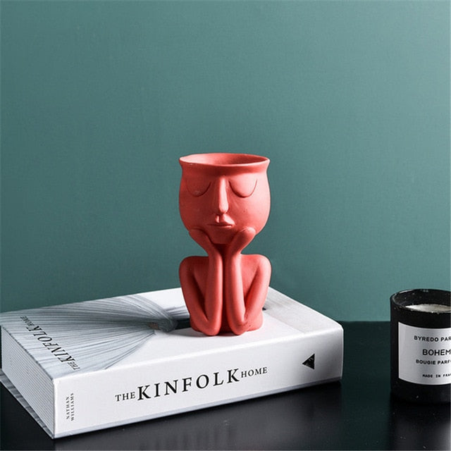 LeafNest – Mini Keramisk Potte med Stilfuldt Design til Sukkulenter