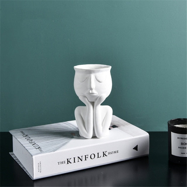 LeafNest – Mini Keramisk Potte med Stilfuldt Design til Sukkulenter