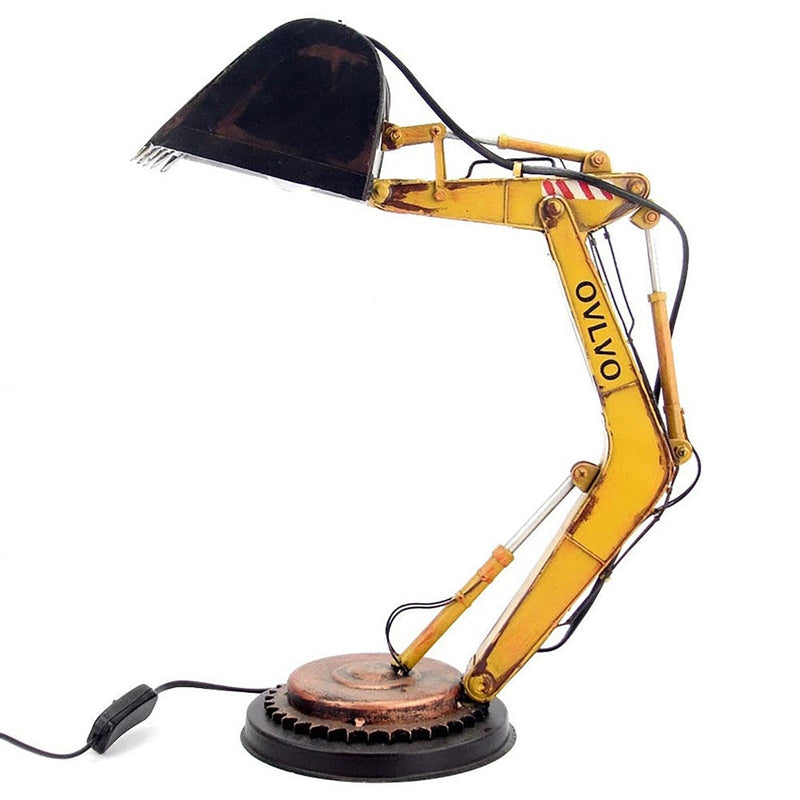 LumiGlow - Legende LED bordlampe med gravemaskinedesign og justerbar belysning