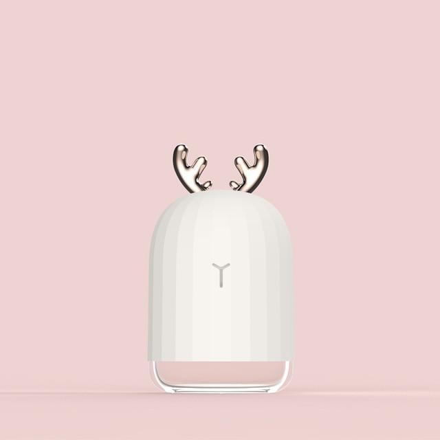 DeerGlow - Gevirformet luftfugter med blød, omgivende LED-belysning