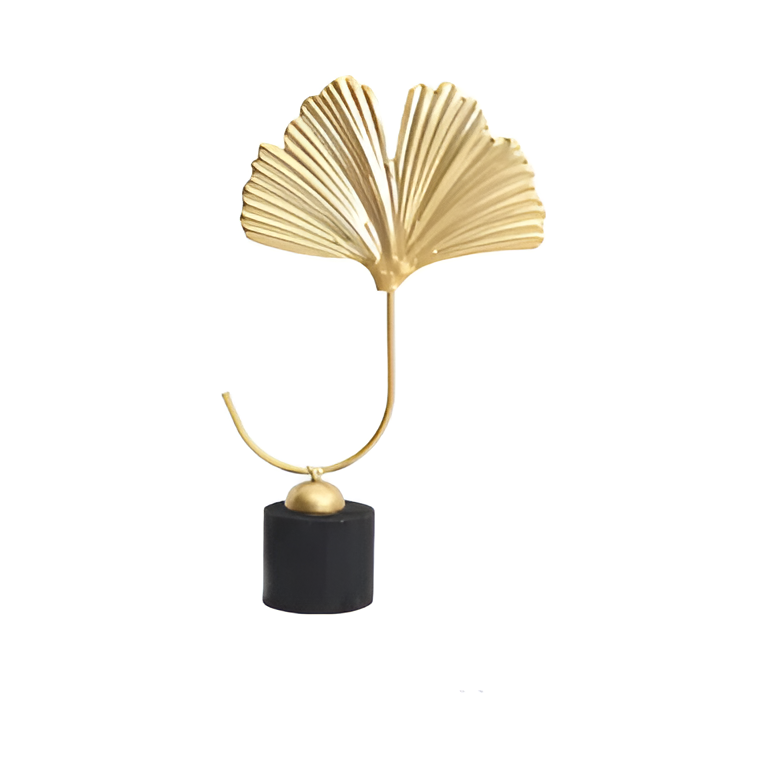 SerenLeaf - Minimalistisk Ginkgo-bladskulptur for elegant naturlig charme