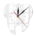 ToothTick - Moderne vægur med tænder og spejloverflade til elegante interiører