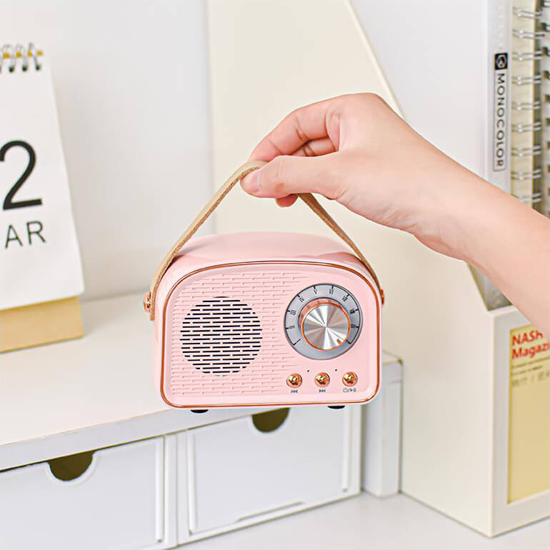 EchoMuse - Retro Bluetooth-højttaler med moderne touch og sødt design