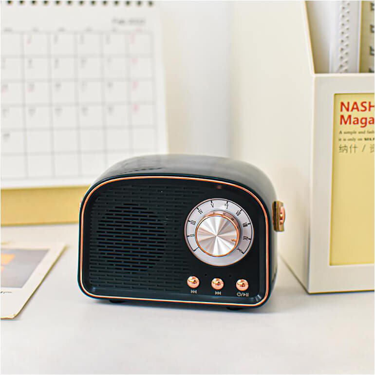EchoMuse - Retro Bluetooth-højttaler med moderne touch og sødt design