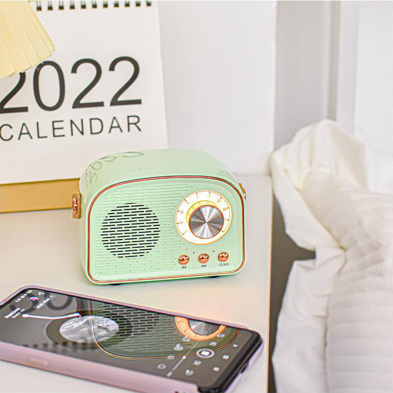 EchoMuse - Retro Bluetooth-højttaler med moderne touch og sødt design