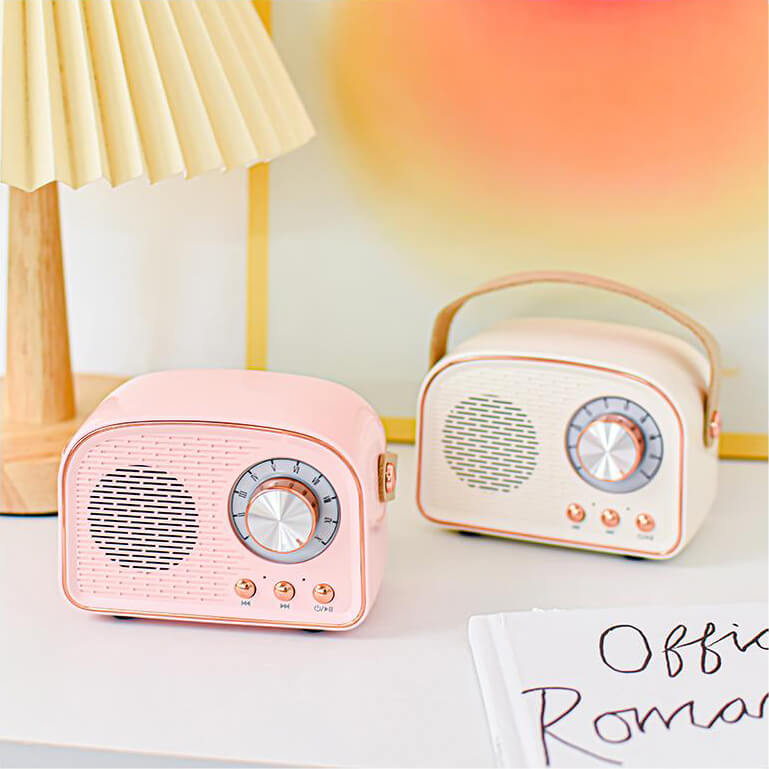 EchoMuse - Retro Bluetooth-højttaler med moderne touch og sødt design