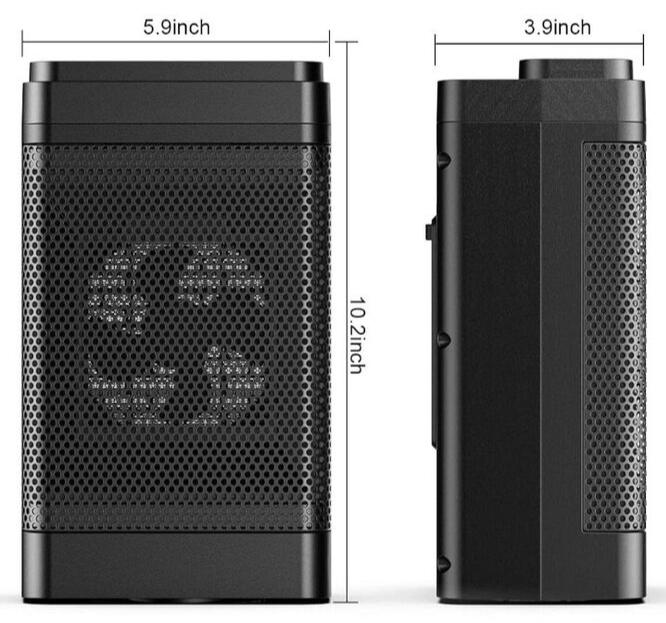 HeatBreeze - Kompakt 1500W mini elradiator til effektiv opvarmning