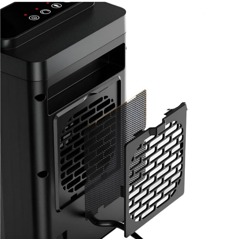 HeatFlow – Kompakt elektrisk varmelegeme med gitterfront og fjernbetjening