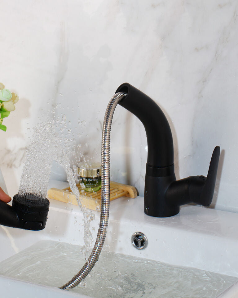 FlexiStream – Justerbar badeværelsesarmatur med udtrækkelig sprøjtedyse til hverdagens bekvemmelighed