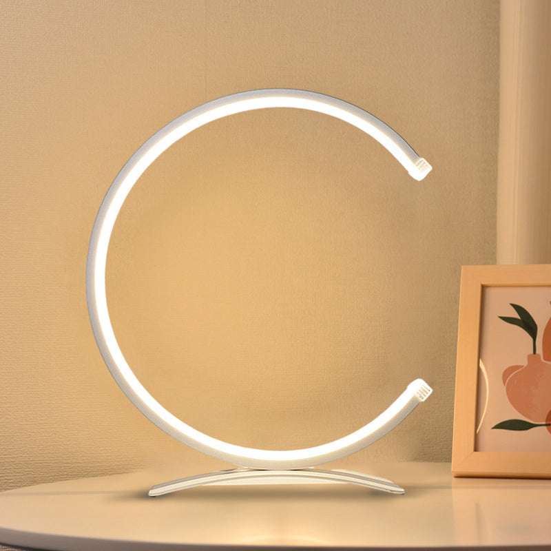 NordicGlow - Elegant Circle Bordlampe med Touch Switch og justerbart lys