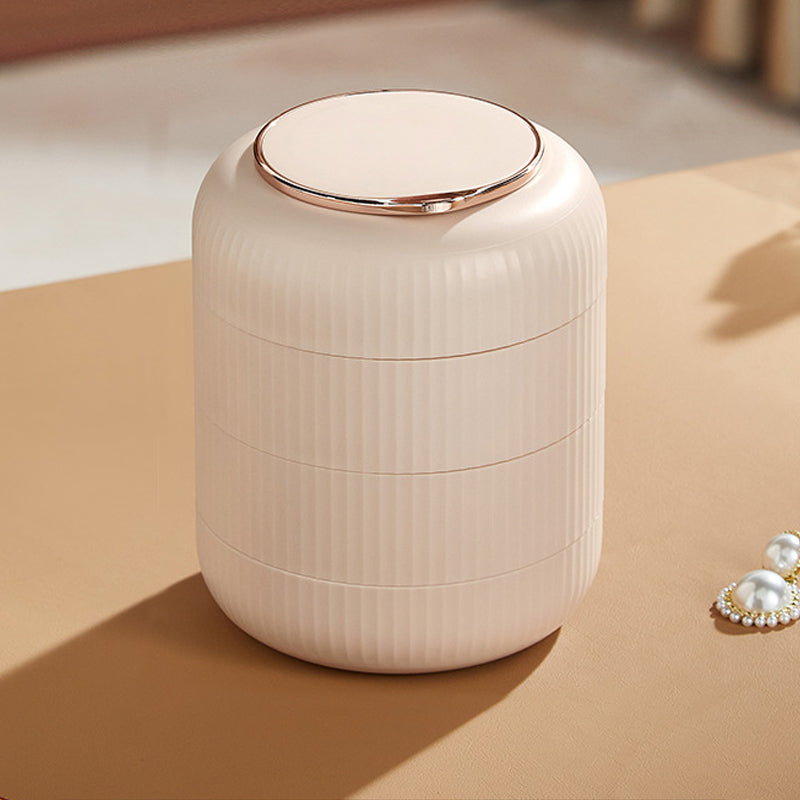 StackGlam – Stabelbar smykkebeholder med flere lag med kompakt spejl og elegant design