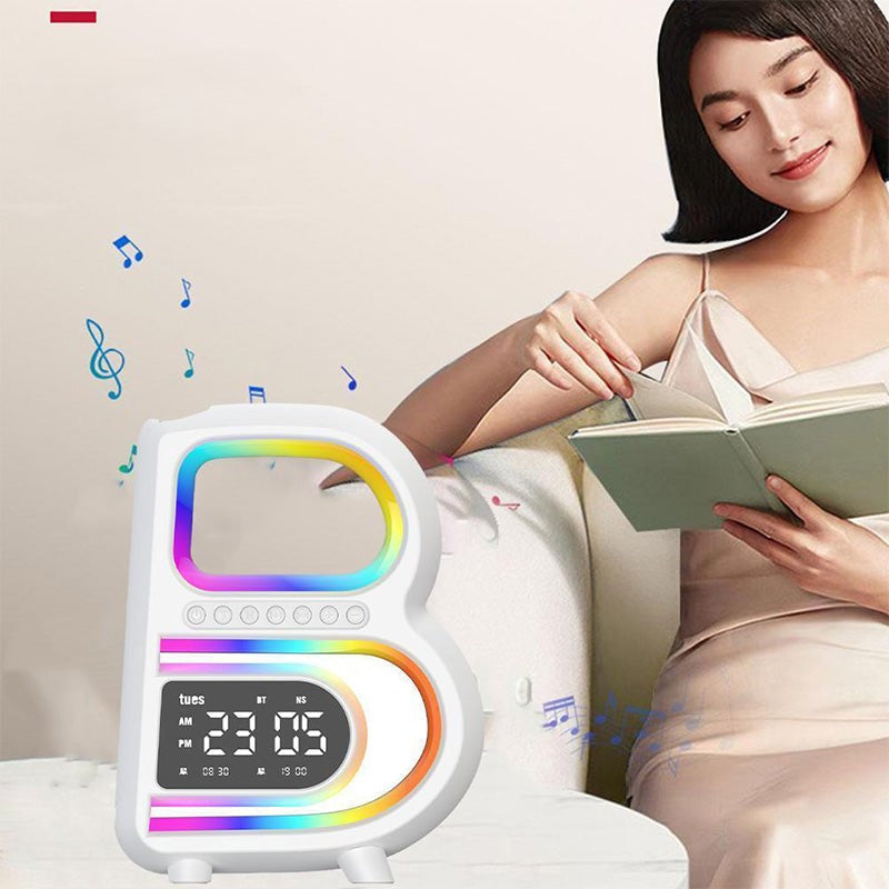 BeatGlow - Smart vækkeur med RGB-lys og trådløs højttaler