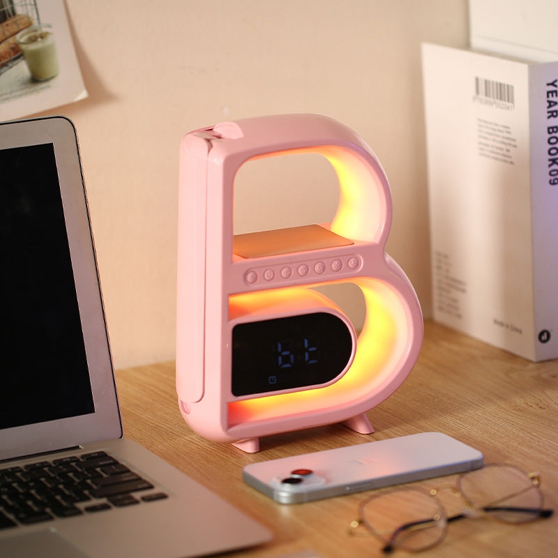 BeatGlow - Smart vækkeur med RGB-lys og trådløs højttaler