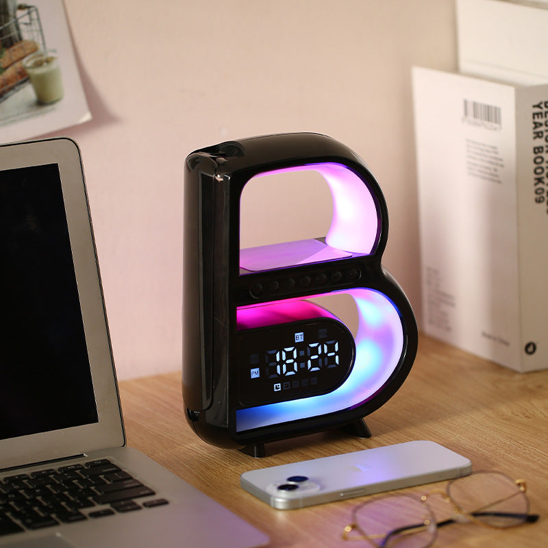 BeatGlow - Smart vækkeur med RGB-lys og trådløs højttaler