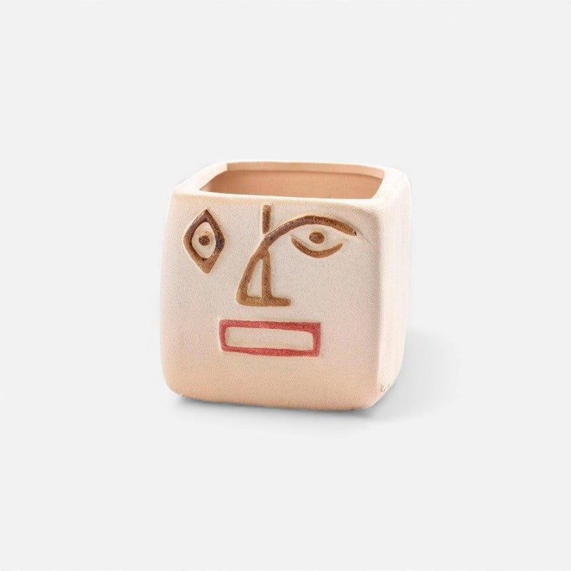 DecoFace – Dekorativ Blomsterpotte med Inspireret Menneskeansigt Design
