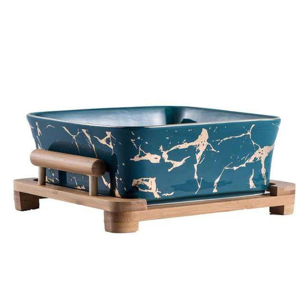 WoodServe – Moderne serveringsskål med træbund til elegant bordpræsentation