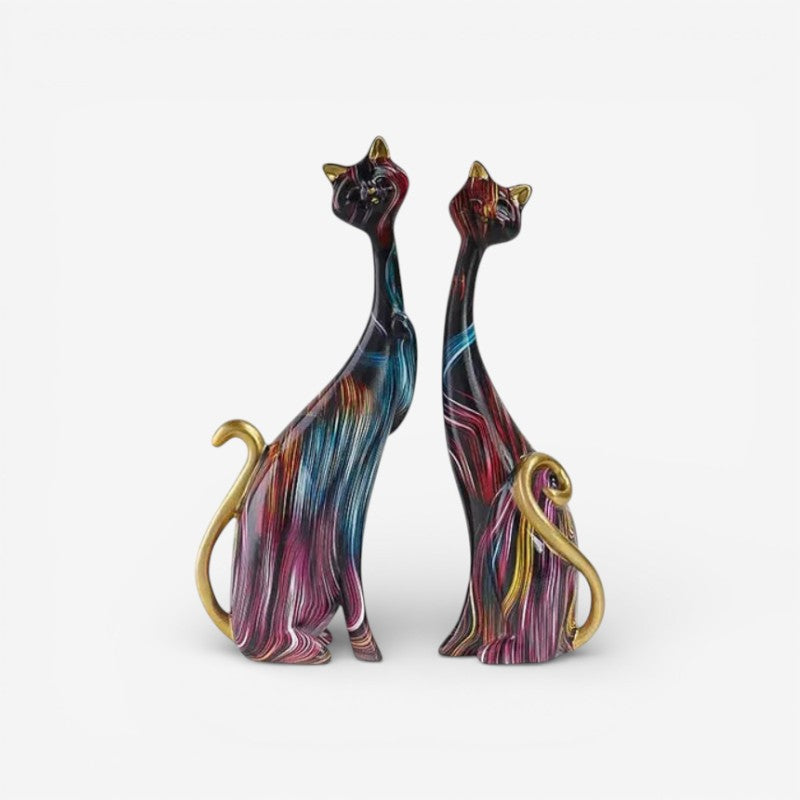 PurrCharm - Kattefigur Skulptur til Indendørs Dekoration