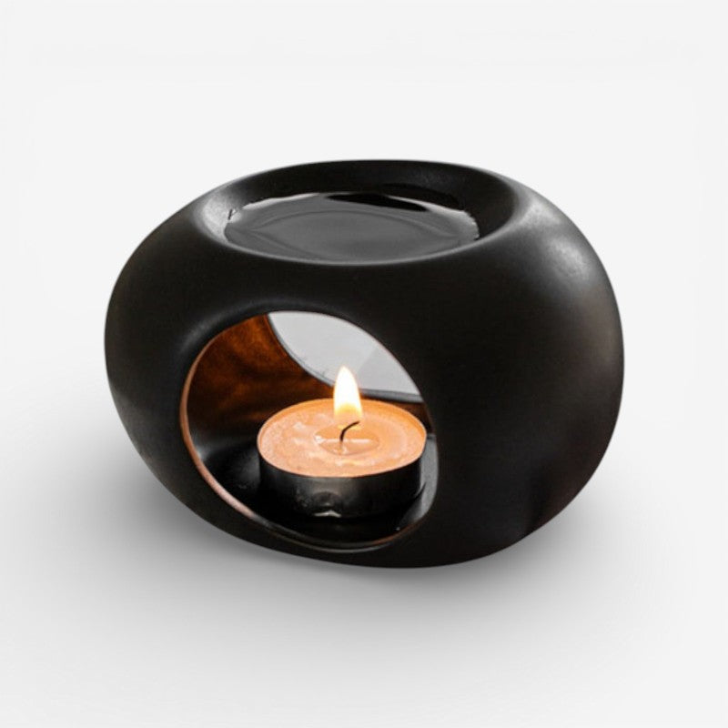 AuraCandle – Dekorativ Lysestage med Olie Diffuser