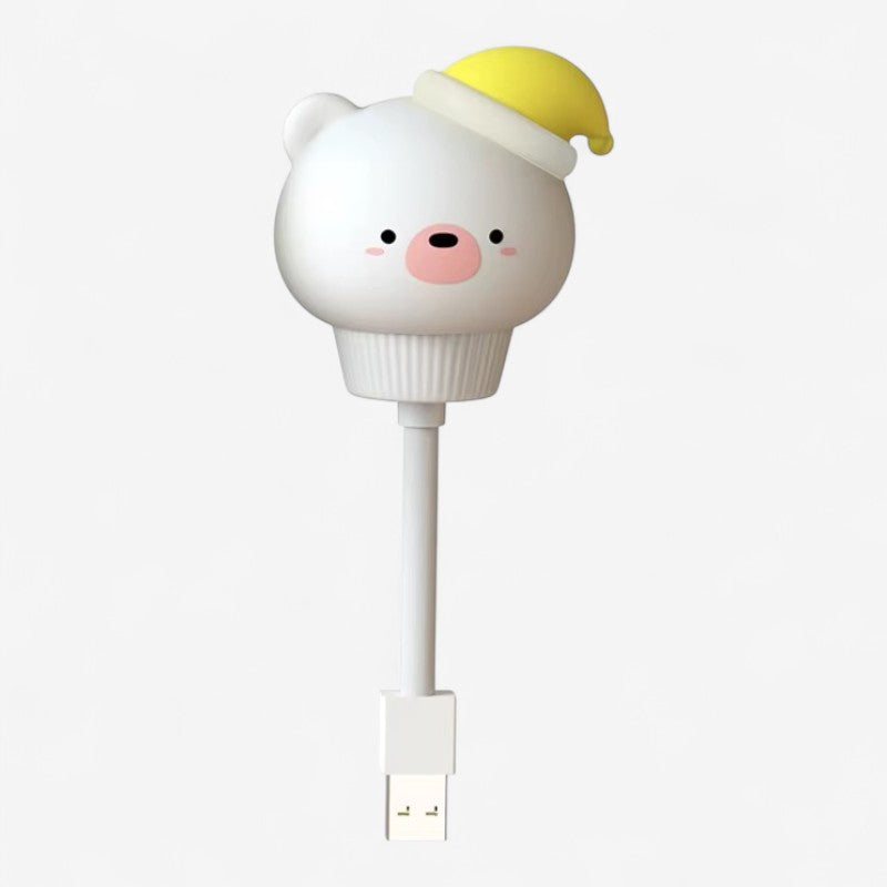 ZooGlow - Mini USB LED Natlampe med Fjernbetjening og Tegneseriefigur