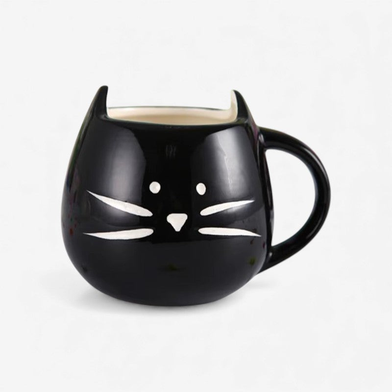 KittyCup - Kaffekrus med Ske og Katte Inspireret Design