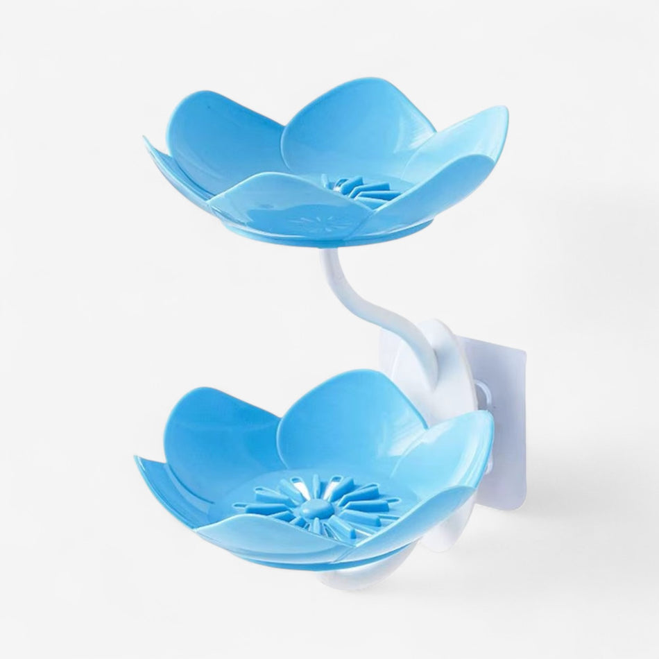 LotusDry – Væghængt Sæbeholder med Afløbsdesign